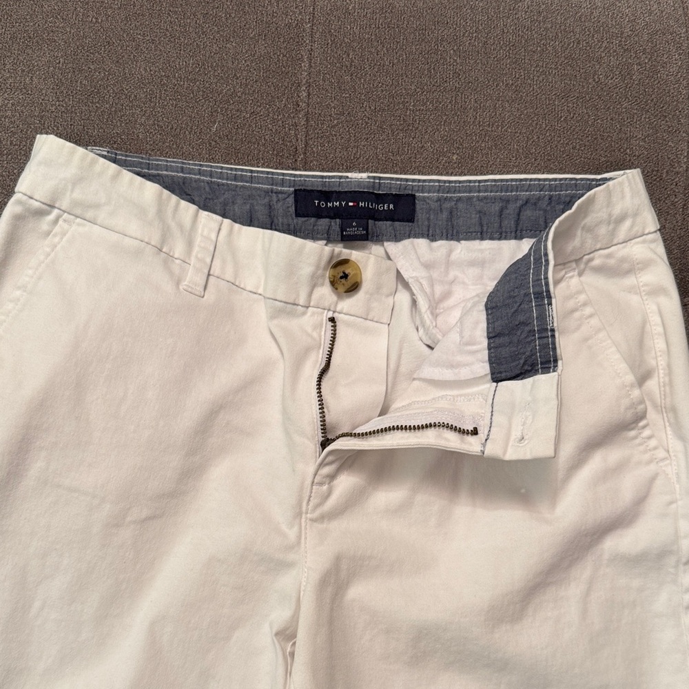 Tommy Hilfiger Women's White Straight Leg Pants